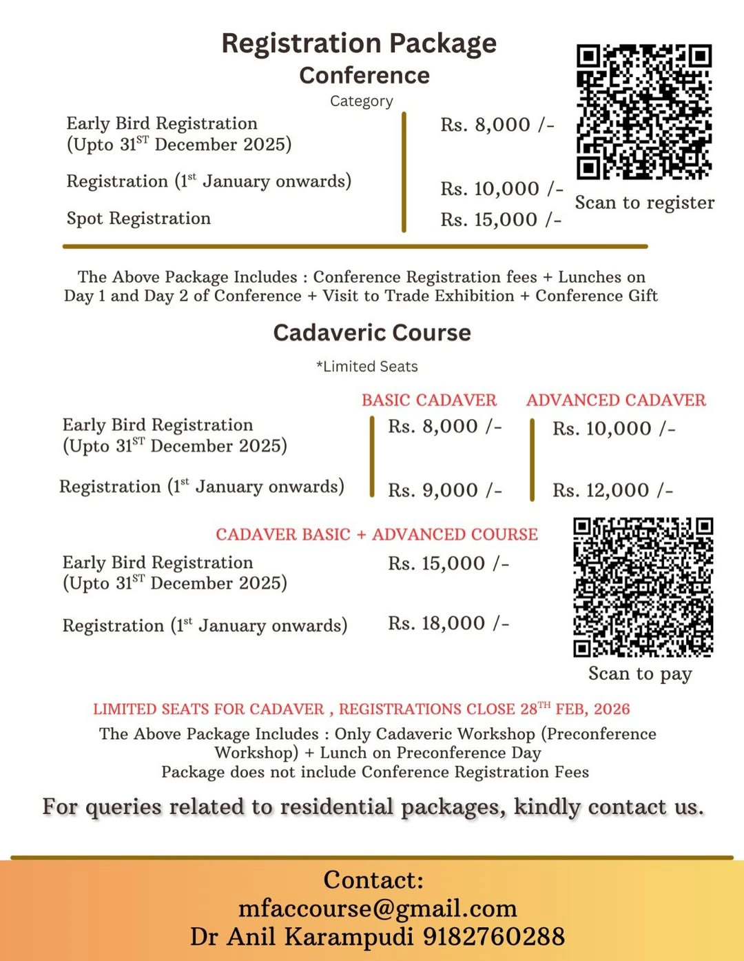 Mumbai Foot & Ankle Course 2026 – Advanced Cadaveric Workshop in Mumbai Registration Package
