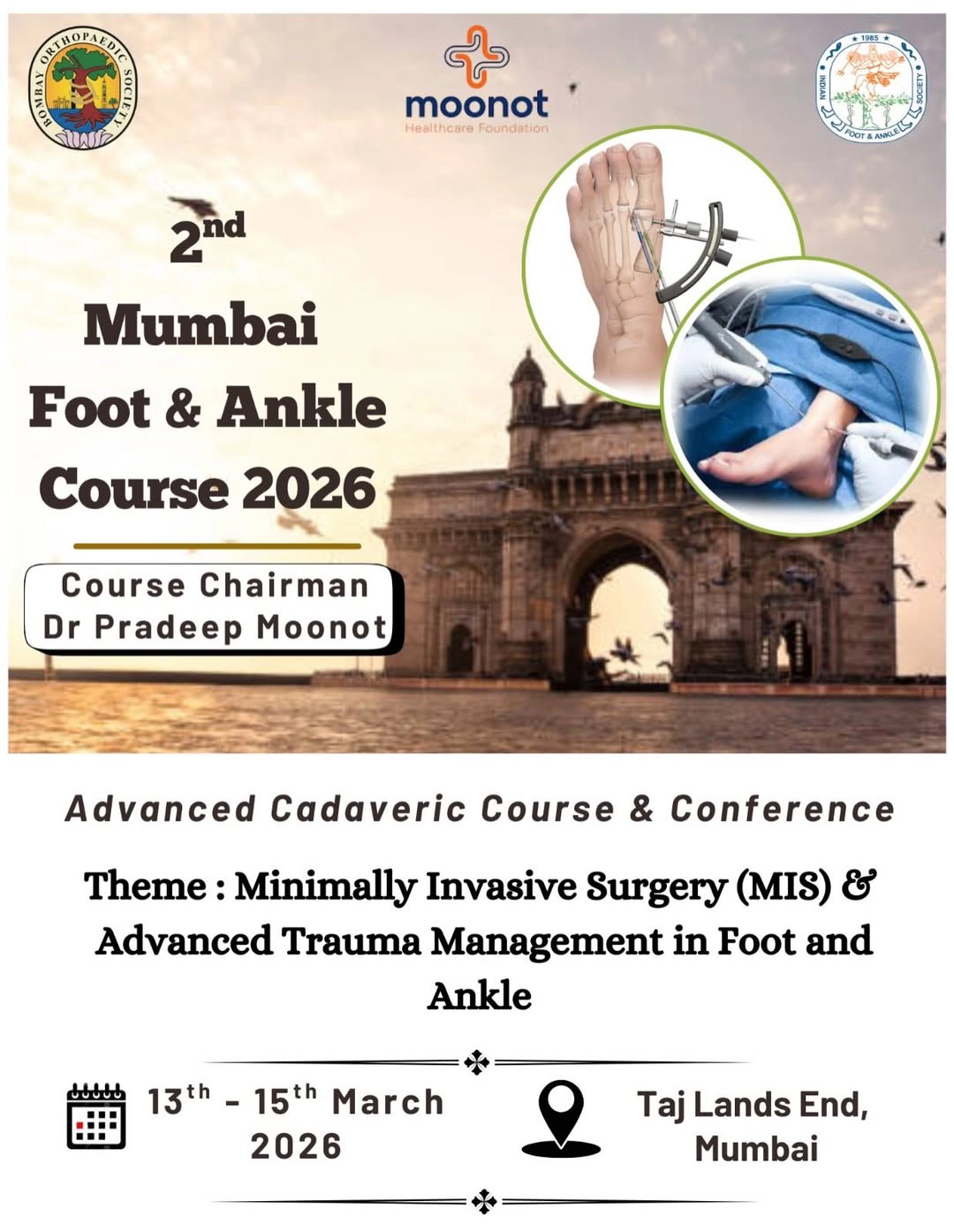 Mumbai Foot & Ankle Course 2026 – Advanced Cadaveric Workshop in Mumbai